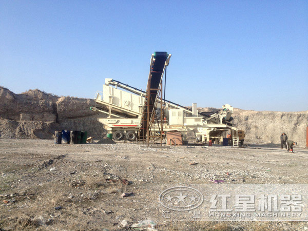 車載打沙機(jī)作業(yè)現(xiàn)場