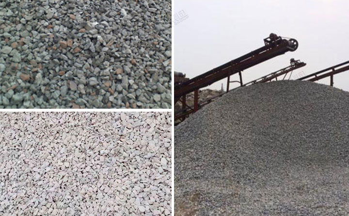 規格不同的再生石子 規格不同的再生石子