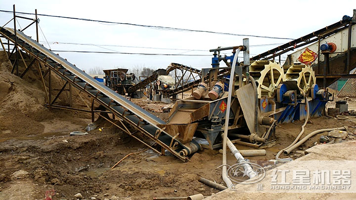 洗沙、細(xì)沙回收現(xiàn)場