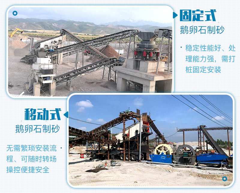 兩種鵝卵石制砂生產(chǎn)線方案 兩種鵝卵石制砂生產(chǎn)線方案