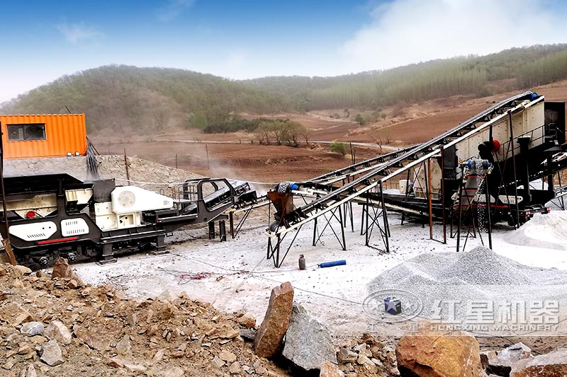 移動(dòng)碎沙機(jī)客戶(hù)現(xiàn)場(chǎng)實(shí)拍圖