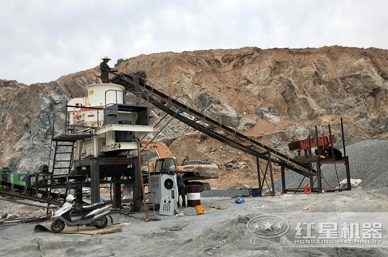 玄武巖制砂加工現場 玄武巖制砂加工現場